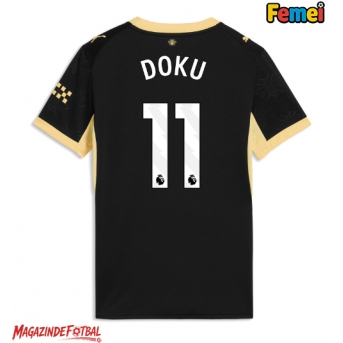 Manchester City Jeremy Doku #11 Tricou Fotbal Replică 2026-27 Femei Deplasare